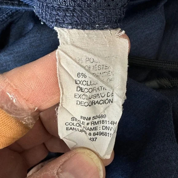 Russell Men's Blue/Black Elastic Waist Athletic Shorts Size Large Training Gym - Picture 8 of 13